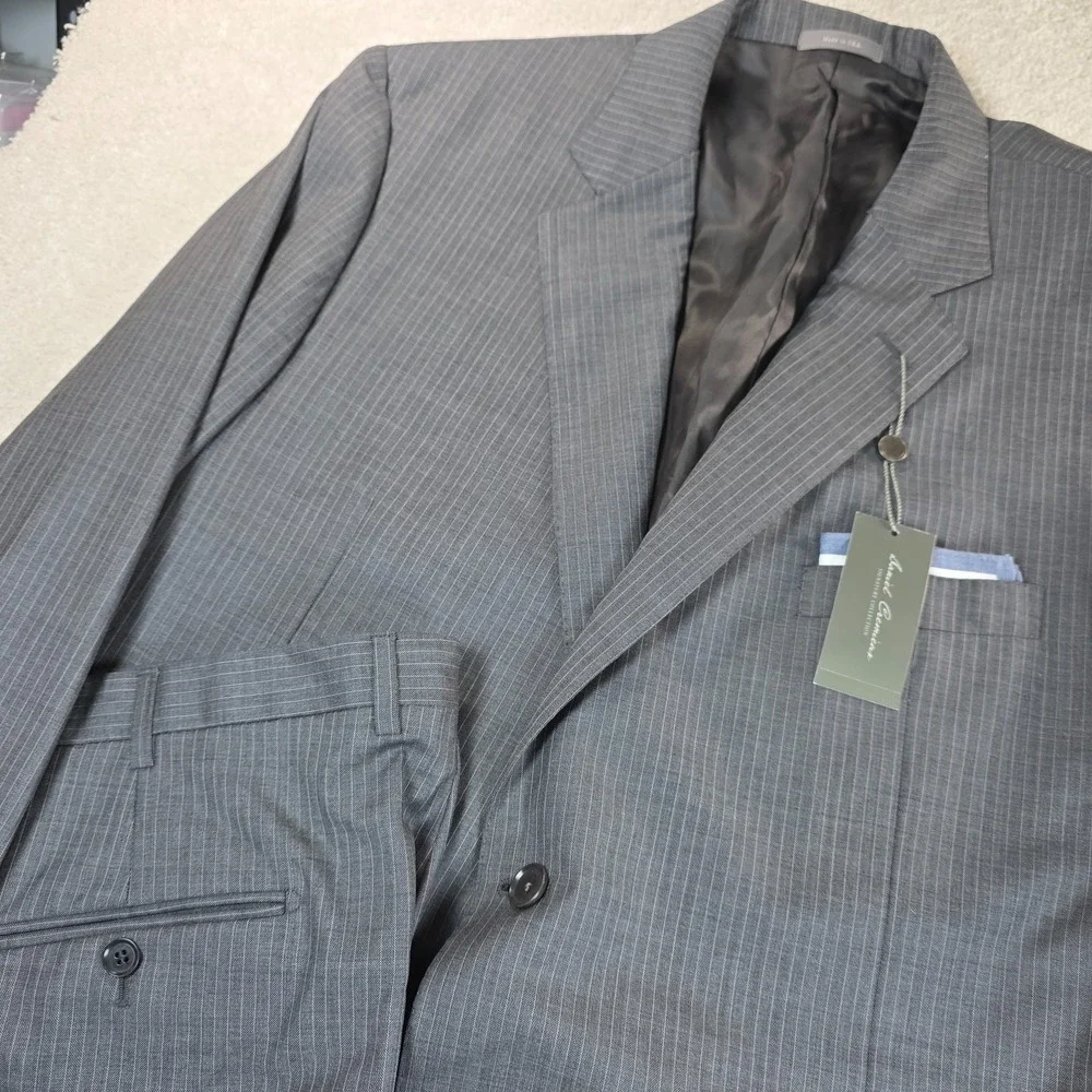 Daniel Cremieux 2-Piece Suit Mens 46R 41W Loro Piana Super 170s USA Made NWT